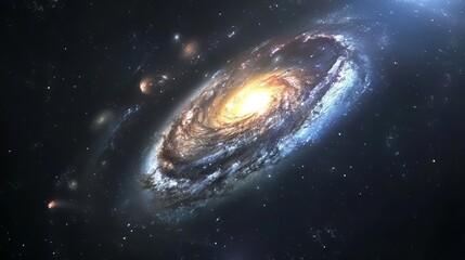 Wall Mural - immense galaxy in the vastness of space, awe-inspiring cosmic landscape