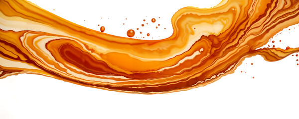 Poster - Agate texture of marble with caramel shades wallpaper background.