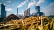 Industrial Plant Harnessing Biogas Energy Production from Woodchips and Corn Stalks