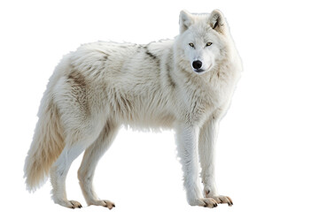 white wolf dog on a white background