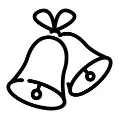 Sticker - wedding bell outline icon