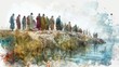 Jesus and his twelve disciples