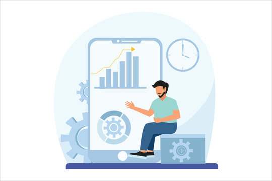 Business Management Flat Design Illustration
