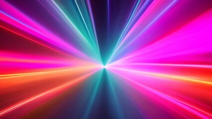 Leinwandbilder - Digital Technology Tunnel: Abstract Purple Background with Light Design