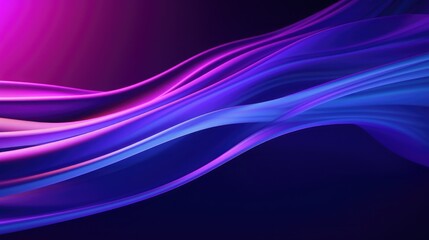 Wall Mural - empty futuristic abstract background with ultraviolet geometric lines waves neon glow