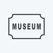 Icon Museum Tag - Line Style- Simple illustration, Good for Prints , Announcements, Etc