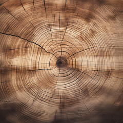  A closeup of the cross section of an old, weathered tree trunk with visible rings and texture
