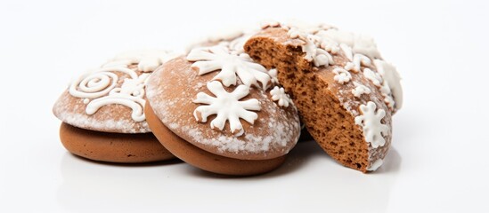 Poster - Delicious freshly baked cookies on a white plate ready to be enjoyed at leisure