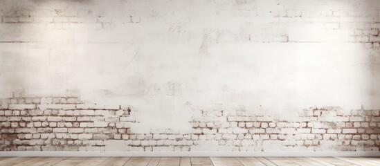 Canvas Print - Serene Industrial Loft Space with Exposed Brick Walls and Warm Wooden Floor