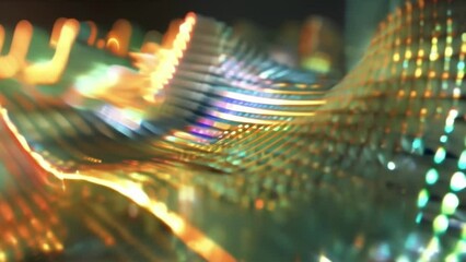 Wall Mural - A closeup of a photonic crystal waveguide. The intricate structure is designed to control the flow of light a critical component in the functionality of photonic devices.