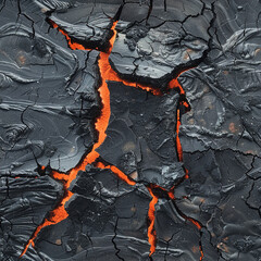 Poster - lava cracks seamless patterns background