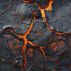 Poster - lava cracks seamless patterns background