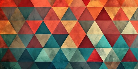 Wall Mural - abstract colorful wallpaper was made with triangles geometric