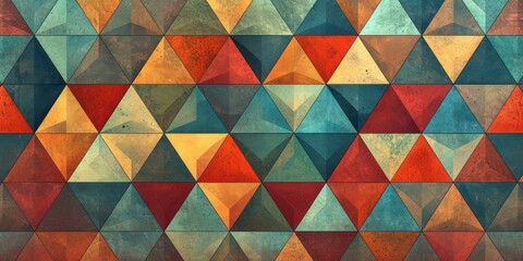 Wall Mural - abstract colorful wallpaper was made with triangles geometric