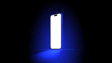 Poster - Smartphone light screen, mobile phone technology display light banner. The smartphone screen glows in the illustrations. Modern cellphone vector abstract background for wallpapers, banners, invitation