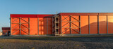 Fototapeta Maki - Massive storage hall in the seaport