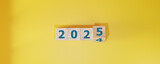 Fototapeta  - Countdown to 2025. Loading year from 2024 to 2025. New year start concept