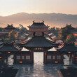 Majestic Dusk at the Ancient Imperial Palace: A Visual Journey into Historical Grandeur and Exquisite Architecture