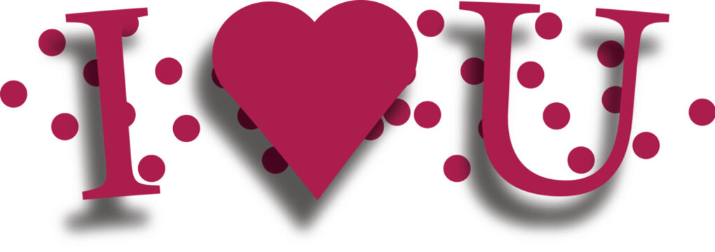 I love you , typography