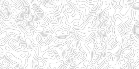Poster - Abstract black & white topography on old paper-textured canvas. cartographic Weave with seamless striped patterns and wavy lines. Geographic mountain terrain.The topo contour map with terrain.