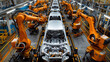 Car Automation manufacture. Smart industry.