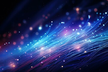 Poster - Lightweight Optical fiber mockup. Fiber digital. Generate Ai