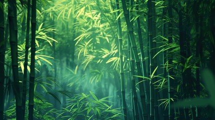 Sticker - Bamboo forest. background