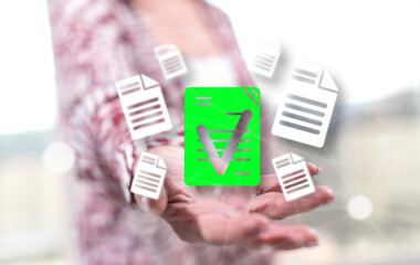 Wall Mural - Concept of document validation