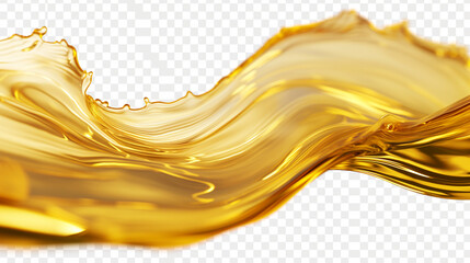 liquid flow oil yellow splash