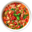 Hearty Minestrone Soup, Italian Vegetable Soup with Beans, Pasta, Tomatoes, and Herbs, Bursting with Flavor and Comfort
