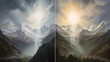 Mountain Majesty: Sunrise and Sunset in the Alps