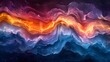 Swirling colors interact in a fluid dance, showcasing vibrant hues and dynamic patterns that capture the chaos and beauty of abstract art, illustration from Generative AI