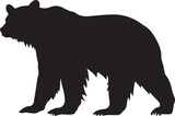 Fototapeta Pokój dzieciecy - Polar Bear Silhouette Vector Illustration White Background