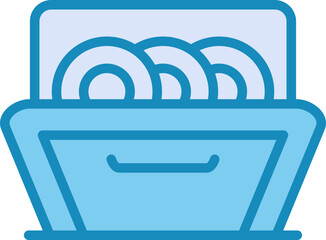 Sticker - Dishwasher Vector Icon