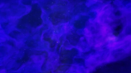cosmic background with a blue purple nebula and stars