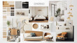 Curate set of interior design moodboards 