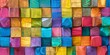 A colorful background of wooden blocks arranged in an orderly pattern