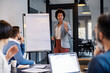 © Dusan Petkovic - An african american businesswoman is having presentation in front of her team.