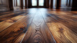 Close-up laminate flooring. Oak laminate with a wooden pattern
