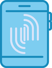 Sticker - Fingerprint Scanning Vector Icon