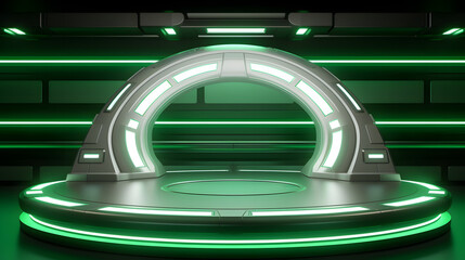 Aufkleber - green tech background