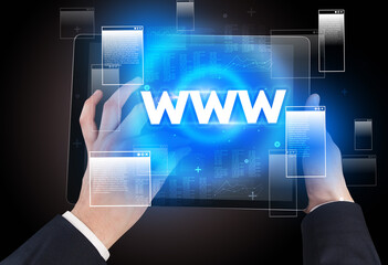 Poster - Close-up of a hand holding tablet