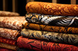 intricate beauty of Indonesian batik folded on a table