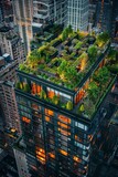 Fototapeta Dziecięca - Professional Photography of an Urban Rooftop Garden Oasis, Generative AI