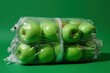 Convenient Plastic wrapped fruit. Fruit industry. Generate Ai
