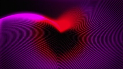 Wall Mural - abstract red heart illustration background
