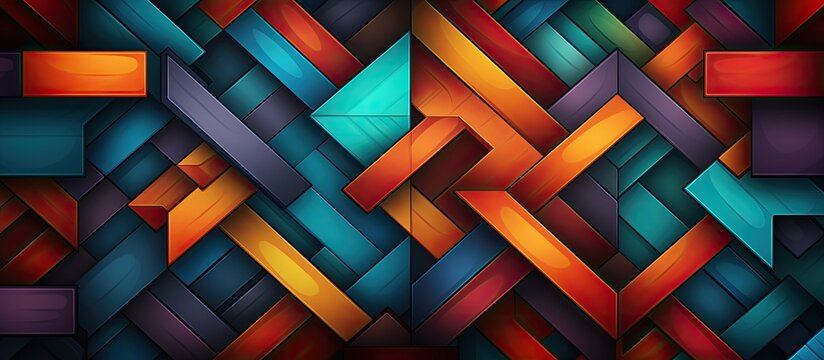 a colorful abstract background with a geometric pattern of lines and squares . High quality