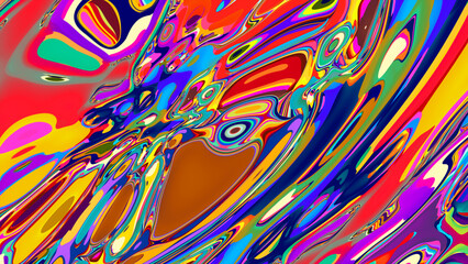 Aufkleber - colorful abstract fluid and liquid background for summer music festival