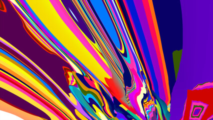 Aufkleber - colorful abstract fluid and liquid background for summer music festival