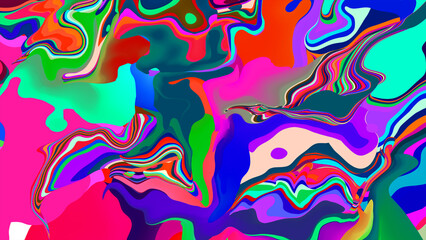 Aufkleber - colorful abstract fluid and liquid background for summer music festival